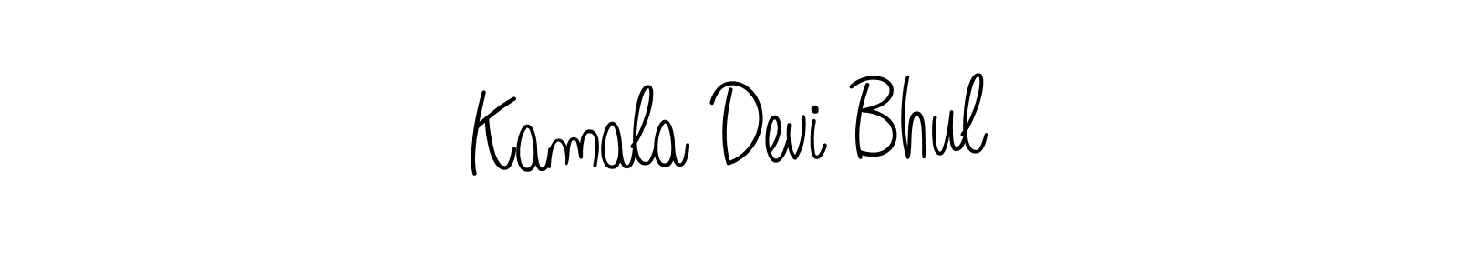 You should practise on your own different ways (Angelique-Rose-font-FFP) to write your name (Kamala Devi Bhul) in signature. don't let someone else do it for you. Kamala Devi Bhul signature style 5 images and pictures png