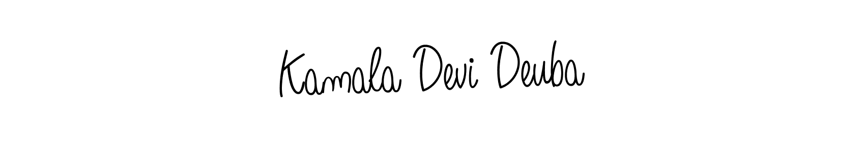 How to Draw Kamala Devi Deuba signature style? Angelique-Rose-font-FFP is a latest design signature styles for name Kamala Devi Deuba. Kamala Devi Deuba signature style 5 images and pictures png