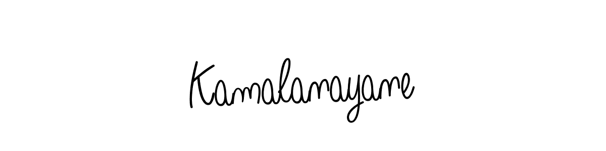 How to make Kamalanayane name signature. Use Angelique-Rose-font-FFP style for creating short signs online. This is the latest handwritten sign. Kamalanayane signature style 5 images and pictures png