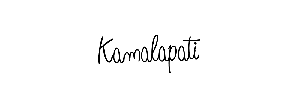 Design your own signature with our free online signature maker. With this signature software, you can create a handwritten (Angelique-Rose-font-FFP) signature for name Kamalapati. Kamalapati signature style 5 images and pictures png