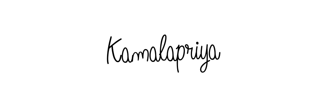 Make a beautiful signature design for name Kamalapriya. With this signature (Angelique-Rose-font-FFP) style, you can create a handwritten signature for free. Kamalapriya signature style 5 images and pictures png
