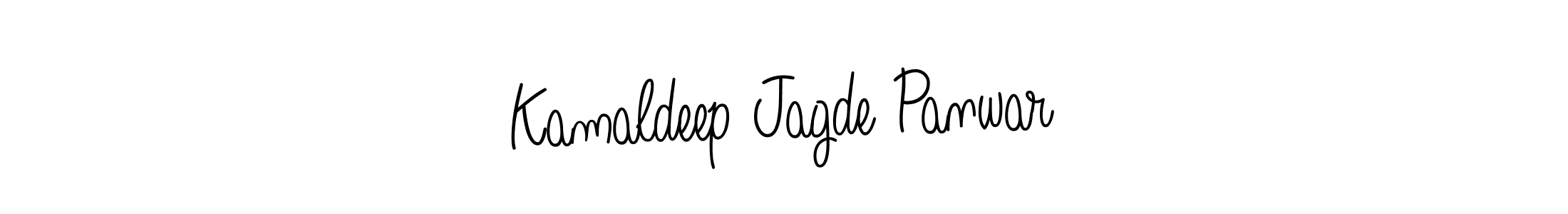 Make a beautiful signature design for name Kamaldeep Jagde Panwar. With this signature (Angelique-Rose-font-FFP) style, you can create a handwritten signature for free. Kamaldeep Jagde Panwar signature style 5 images and pictures png