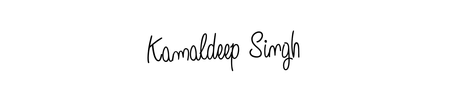 How to Draw Kamaldeep Singh signature style? Angelique-Rose-font-FFP is a latest design signature styles for name Kamaldeep Singh. Kamaldeep Singh signature style 5 images and pictures png
