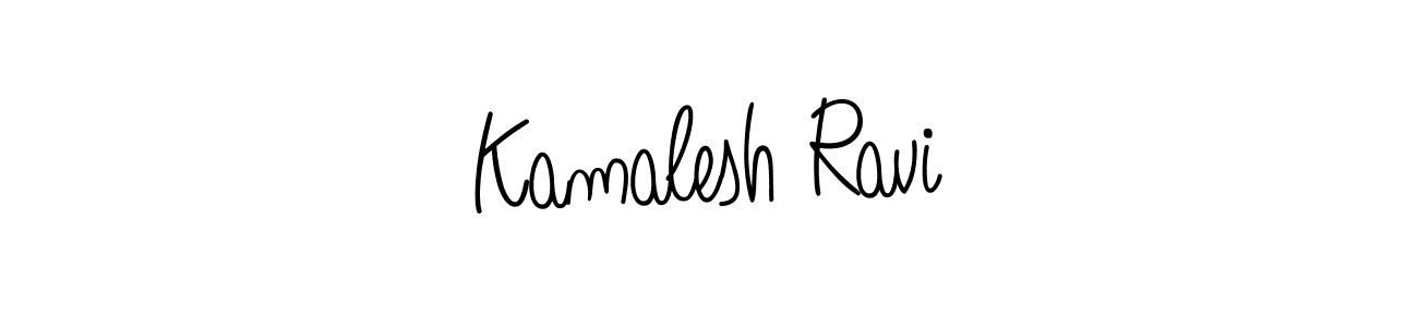 Make a beautiful signature design for name Kamalesh Ravi. With this signature (Angelique-Rose-font-FFP) style, you can create a handwritten signature for free. Kamalesh Ravi signature style 5 images and pictures png