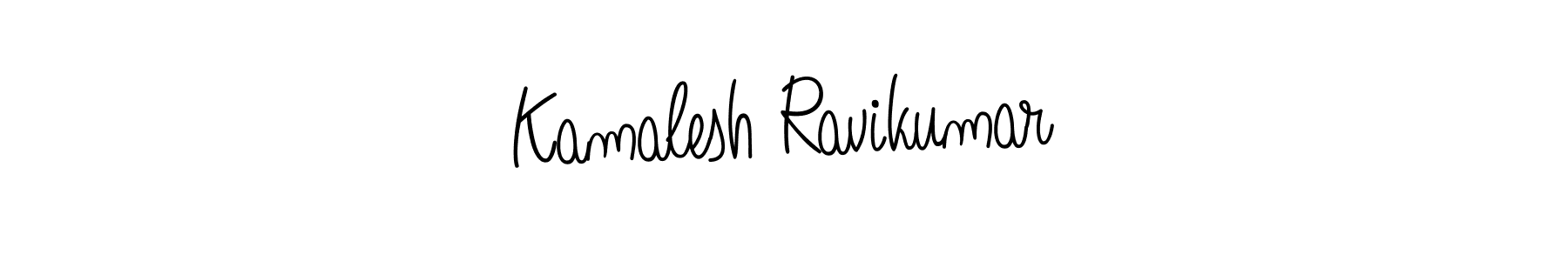How to make Kamalesh Ravikumar name signature. Use Angelique-Rose-font-FFP style for creating short signs online. This is the latest handwritten sign. Kamalesh Ravikumar signature style 5 images and pictures png
