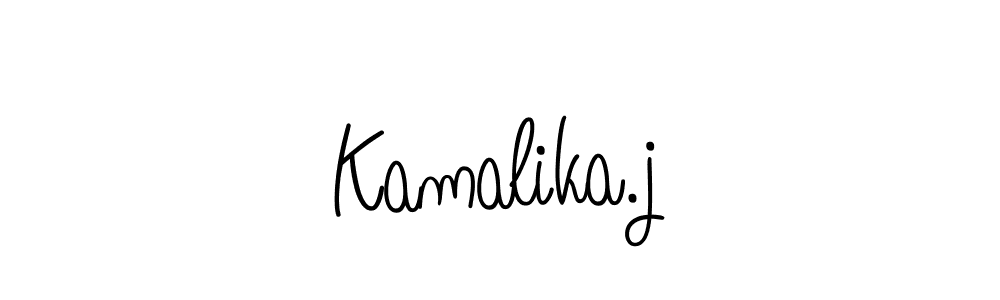 Also we have Kamalika.j name is the best signature style. Create professional handwritten signature collection using Angelique-Rose-font-FFP autograph style. Kamalika.j signature style 5 images and pictures png