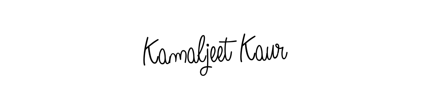Design your own signature with our free online signature maker. With this signature software, you can create a handwritten (Angelique-Rose-font-FFP) signature for name Kamaljeet Kaur. Kamaljeet Kaur signature style 5 images and pictures png