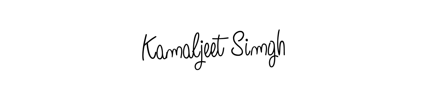 Use a signature maker to create a handwritten signature online. With this signature software, you can design (Angelique-Rose-font-FFP) your own signature for name Kamaljeet Simgh. Kamaljeet Simgh signature style 5 images and pictures png