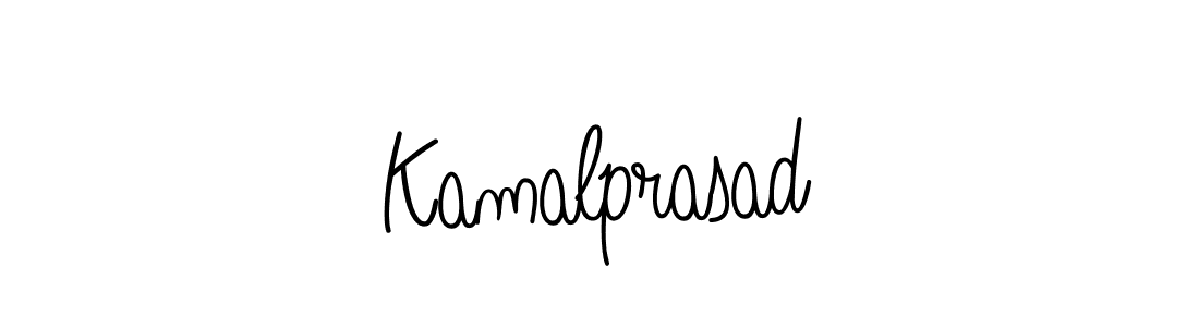 Use a signature maker to create a handwritten signature online. With this signature software, you can design (Angelique-Rose-font-FFP) your own signature for name Kamalprasad. Kamalprasad signature style 5 images and pictures png