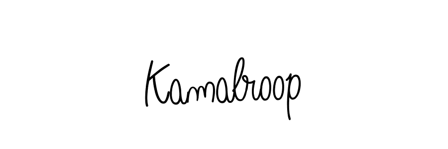 Make a beautiful signature design for name Kamalroop. With this signature (Angelique-Rose-font-FFP) style, you can create a handwritten signature for free. Kamalroop signature style 5 images and pictures png