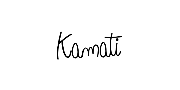 Design your own signature with our free online signature maker. With this signature software, you can create a handwritten (Angelique-Rose-font-FFP) signature for name Kamati. Kamati signature style 5 images and pictures png