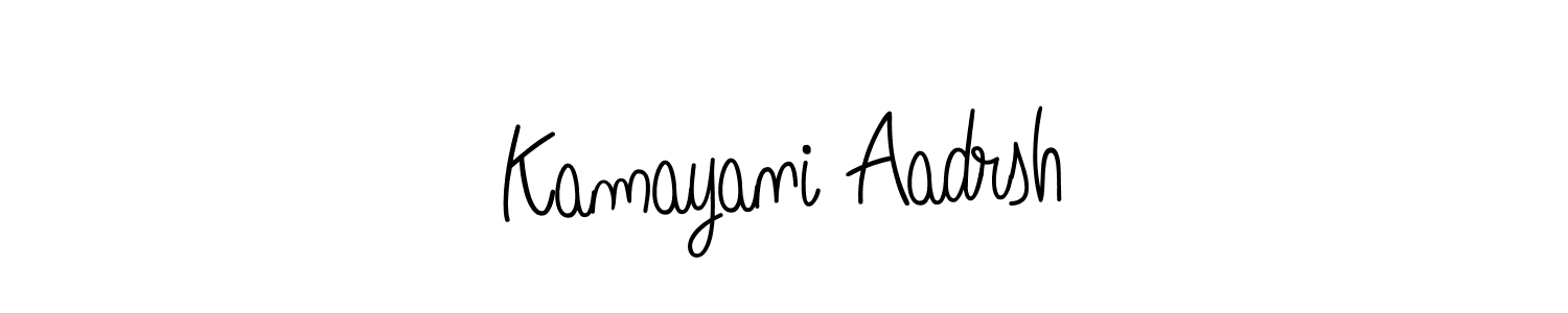 This is the best signature style for the Kamayani Aadrsh name. Also you like these signature font (Angelique-Rose-font-FFP). Mix name signature. Kamayani Aadrsh signature style 5 images and pictures png
