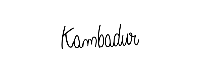 Design your own signature with our free online signature maker. With this signature software, you can create a handwritten (Angelique-Rose-font-FFP) signature for name Kambadur. Kambadur signature style 5 images and pictures png
