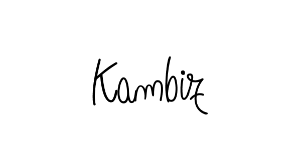 Use a signature maker to create a handwritten signature online. With this signature software, you can design (Angelique-Rose-font-FFP) your own signature for name Kambiz. Kambiz signature style 5 images and pictures png