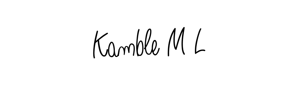 Best and Professional Signature Style for Kamble M L. Angelique-Rose-font-FFP Best Signature Style Collection. Kamble M L signature style 5 images and pictures png