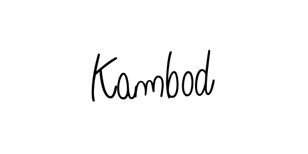 Use a signature maker to create a handwritten signature online. With this signature software, you can design (Angelique-Rose-font-FFP) your own signature for name Kambod. Kambod signature style 5 images and pictures png