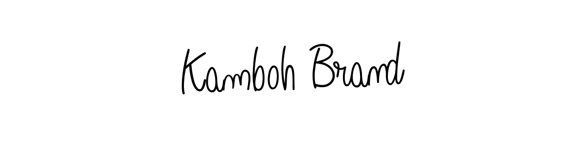 Use a signature maker to create a handwritten signature online. With this signature software, you can design (Angelique-Rose-font-FFP) your own signature for name Kamboh Brand. Kamboh Brand signature style 5 images and pictures png