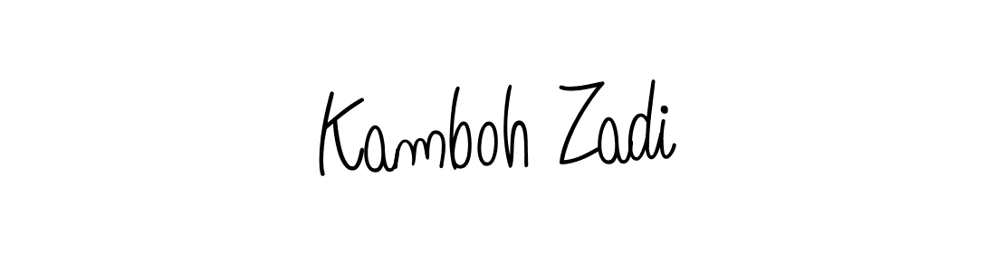 Design your own signature with our free online signature maker. With this signature software, you can create a handwritten (Angelique-Rose-font-FFP) signature for name Kamboh Zadi. Kamboh Zadi signature style 5 images and pictures png
