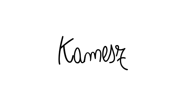 Use a signature maker to create a handwritten signature online. With this signature software, you can design (Angelique-Rose-font-FFP) your own signature for name Kamesz. Kamesz signature style 5 images and pictures png