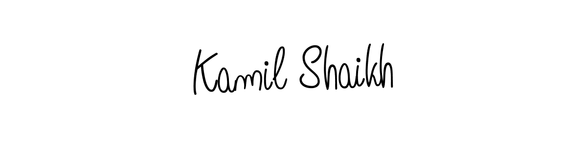 How to Draw Kamil Shaikh signature style? Angelique-Rose-font-FFP is a latest design signature styles for name Kamil Shaikh. Kamil Shaikh signature style 5 images and pictures png