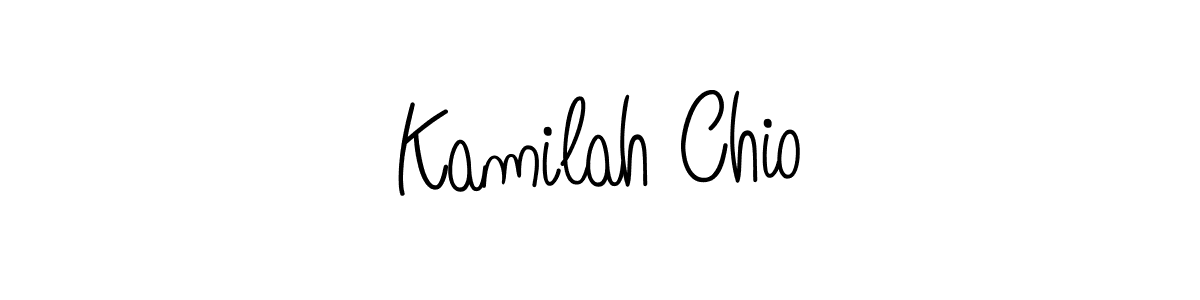 The best way (Angelique-Rose-font-FFP) to make a short signature is to pick only two or three words in your name. The name Kamilah Chio include a total of six letters. For converting this name. Kamilah Chio signature style 5 images and pictures png