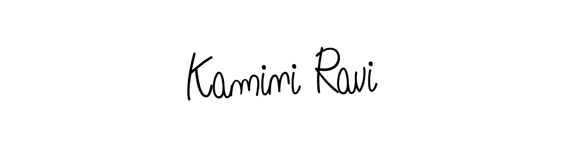 Also we have Kamini Ravi name is the best signature style. Create professional handwritten signature collection using Angelique-Rose-font-FFP autograph style. Kamini Ravi signature style 5 images and pictures png