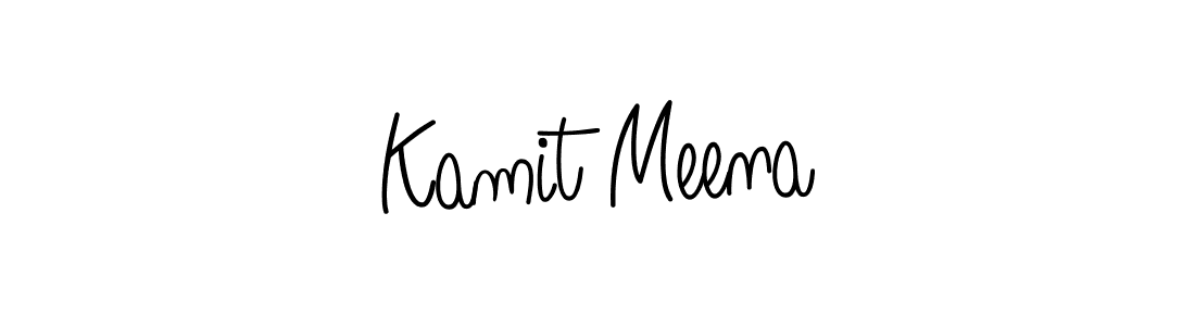 Design your own signature with our free online signature maker. With this signature software, you can create a handwritten (Angelique-Rose-font-FFP) signature for name Kamit Meena. Kamit Meena signature style 5 images and pictures png