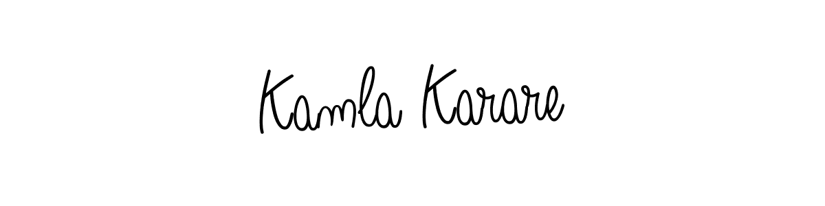 You should practise on your own different ways (Angelique-Rose-font-FFP) to write your name (Kamla Karare) in signature. don't let someone else do it for you. Kamla Karare signature style 5 images and pictures png