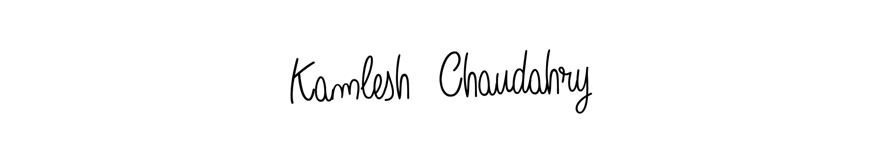 Also we have Kamlesh  Chaudahry name is the best signature style. Create professional handwritten signature collection using Angelique-Rose-font-FFP autograph style. Kamlesh  Chaudahry signature style 5 images and pictures png