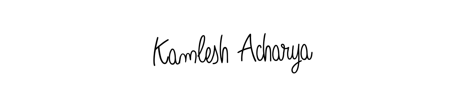 It looks lik you need a new signature style for name Kamlesh Acharya. Design unique handwritten (Angelique-Rose-font-FFP) signature with our free signature maker in just a few clicks. Kamlesh Acharya signature style 5 images and pictures png
