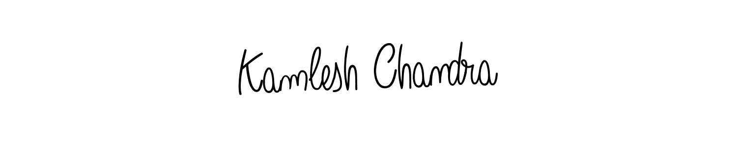 You should practise on your own different ways (Angelique-Rose-font-FFP) to write your name (Kamlesh Chandra) in signature. don't let someone else do it for you. Kamlesh Chandra signature style 5 images and pictures png