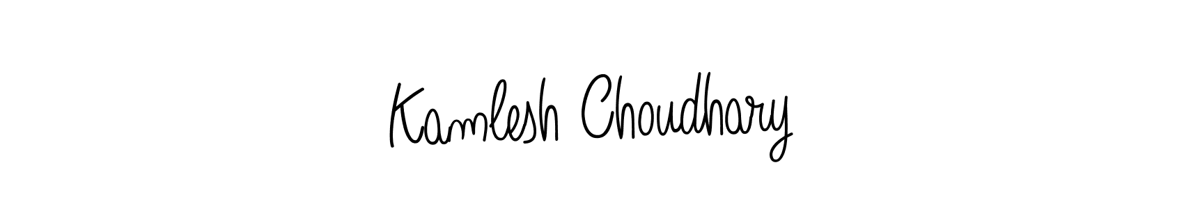 Create a beautiful signature design for name Kamlesh Choudhary. With this signature (Angelique-Rose-font-FFP) fonts, you can make a handwritten signature for free. Kamlesh Choudhary signature style 5 images and pictures png