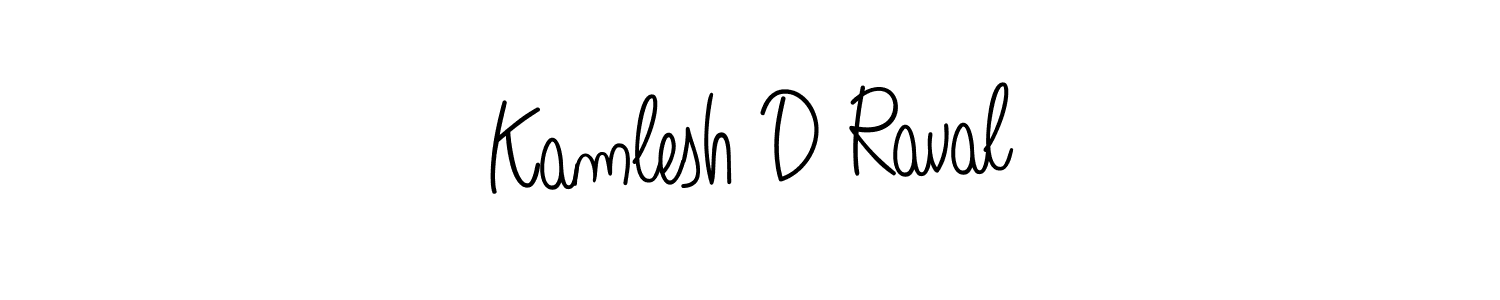 The best way (Angelique-Rose-font-FFP) to make a short signature is to pick only two or three words in your name. The name Kamlesh D Raval include a total of six letters. For converting this name. Kamlesh D Raval signature style 5 images and pictures png