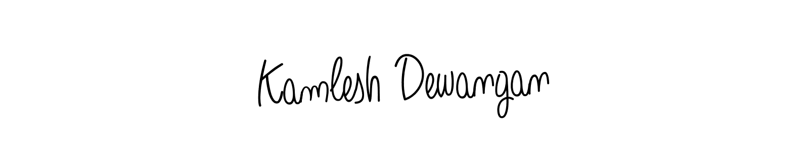 Design your own signature with our free online signature maker. With this signature software, you can create a handwritten (Angelique-Rose-font-FFP) signature for name Kamlesh Dewangan. Kamlesh Dewangan signature style 5 images and pictures png