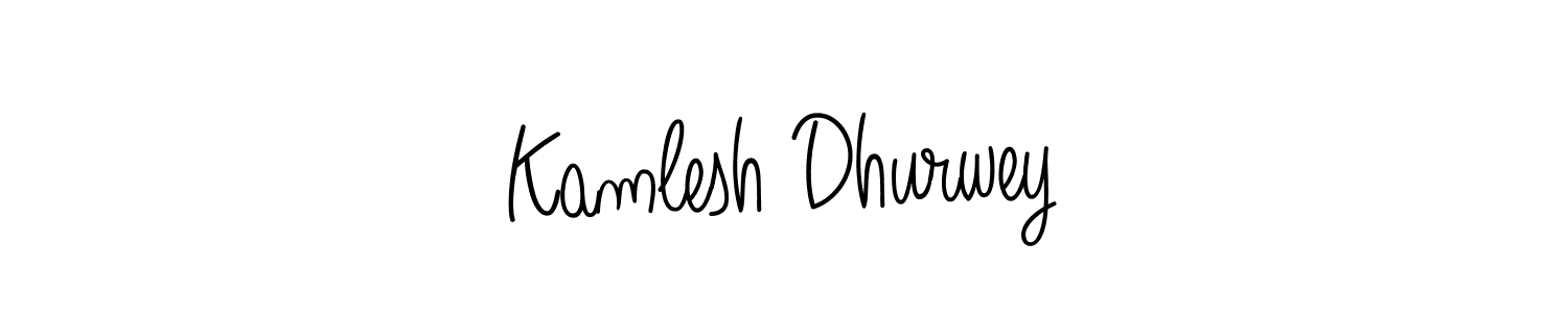 How to make Kamlesh Dhurwey signature? Angelique-Rose-font-FFP is a professional autograph style. Create handwritten signature for Kamlesh Dhurwey name. Kamlesh Dhurwey signature style 5 images and pictures png
