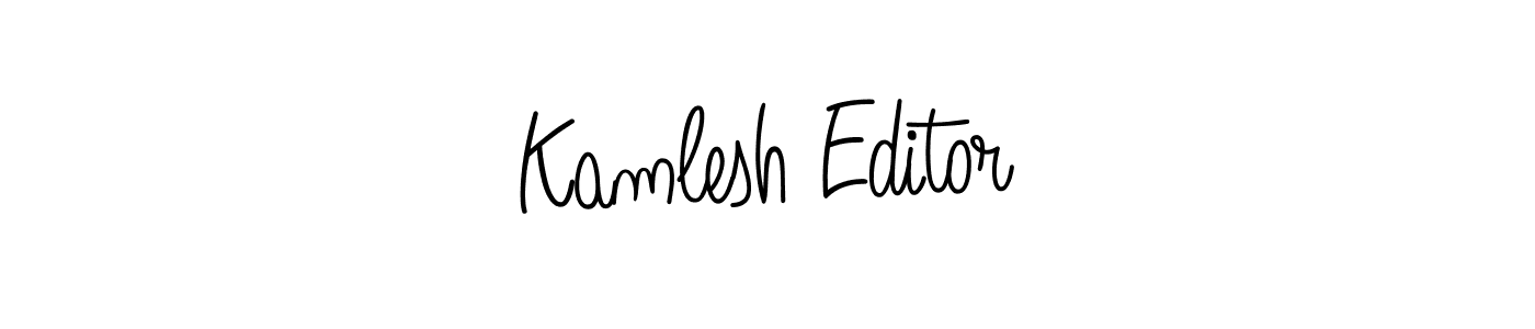 Once you've used our free online signature maker to create your best signature Angelique-Rose-font-FFP style, it's time to enjoy all of the benefits that Kamlesh Editor name signing documents. Kamlesh Editor signature style 5 images and pictures png