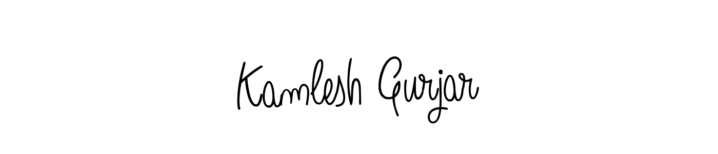 if you are searching for the best signature style for your name Kamlesh Gurjar. so please give up your signature search. here we have designed multiple signature styles  using Angelique-Rose-font-FFP. Kamlesh Gurjar signature style 5 images and pictures png