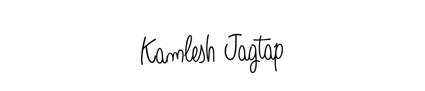 Kamlesh Jagtap stylish signature style. Best Handwritten Sign (Angelique-Rose-font-FFP) for my name. Handwritten Signature Collection Ideas for my name Kamlesh Jagtap. Kamlesh Jagtap signature style 5 images and pictures png