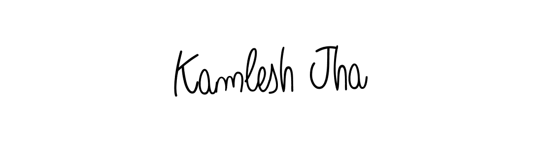 This is the best signature style for the Kamlesh Jha name. Also you like these signature font (Angelique-Rose-font-FFP). Mix name signature. Kamlesh Jha signature style 5 images and pictures png