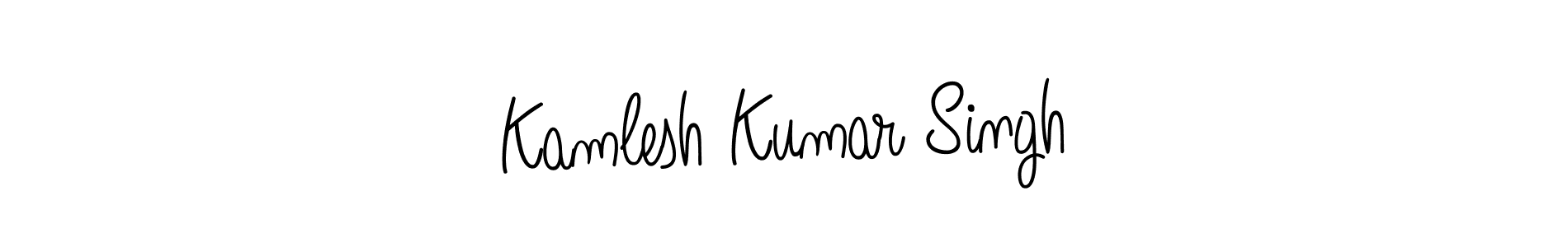 The best way (Angelique-Rose-font-FFP) to make a short signature is to pick only two or three words in your name. The name Kamlesh Kumar Singh include a total of six letters. For converting this name. Kamlesh Kumar Singh signature style 5 images and pictures png