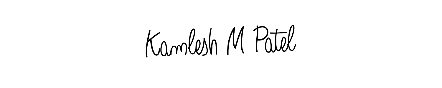 if you are searching for the best signature style for your name Kamlesh M Patel. so please give up your signature search. here we have designed multiple signature styles  using Angelique-Rose-font-FFP. Kamlesh M Patel signature style 5 images and pictures png