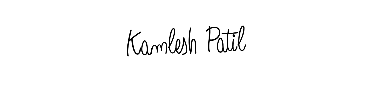 Kamlesh Patil stylish signature style. Best Handwritten Sign (Angelique-Rose-font-FFP) for my name. Handwritten Signature Collection Ideas for my name Kamlesh Patil. Kamlesh Patil signature style 5 images and pictures png