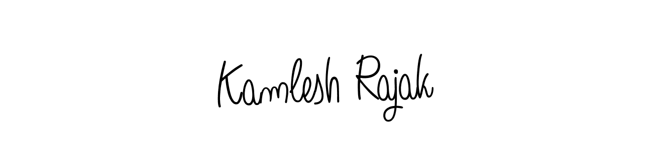 Design your own signature with our free online signature maker. With this signature software, you can create a handwritten (Angelique-Rose-font-FFP) signature for name Kamlesh Rajak. Kamlesh Rajak signature style 5 images and pictures png