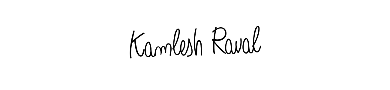Create a beautiful signature design for name Kamlesh Raval. With this signature (Angelique-Rose-font-FFP) fonts, you can make a handwritten signature for free. Kamlesh Raval signature style 5 images and pictures png