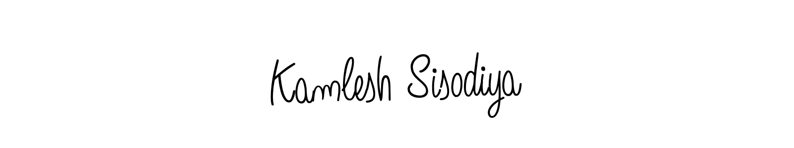 Kamlesh Sisodiya stylish signature style. Best Handwritten Sign (Angelique-Rose-font-FFP) for my name. Handwritten Signature Collection Ideas for my name Kamlesh Sisodiya. Kamlesh Sisodiya signature style 5 images and pictures png