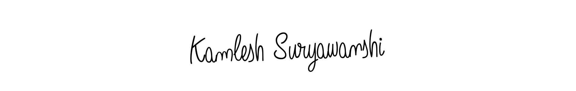 How to Draw Kamlesh Suryawanshi signature style? Angelique-Rose-font-FFP is a latest design signature styles for name Kamlesh Suryawanshi. Kamlesh Suryawanshi signature style 5 images and pictures png