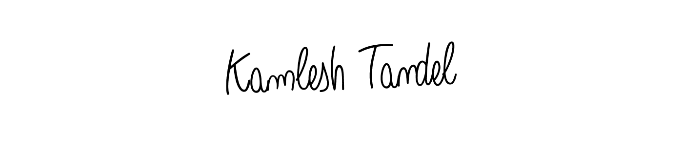 Kamlesh Tandel stylish signature style. Best Handwritten Sign (Angelique-Rose-font-FFP) for my name. Handwritten Signature Collection Ideas for my name Kamlesh Tandel. Kamlesh Tandel signature style 5 images and pictures png