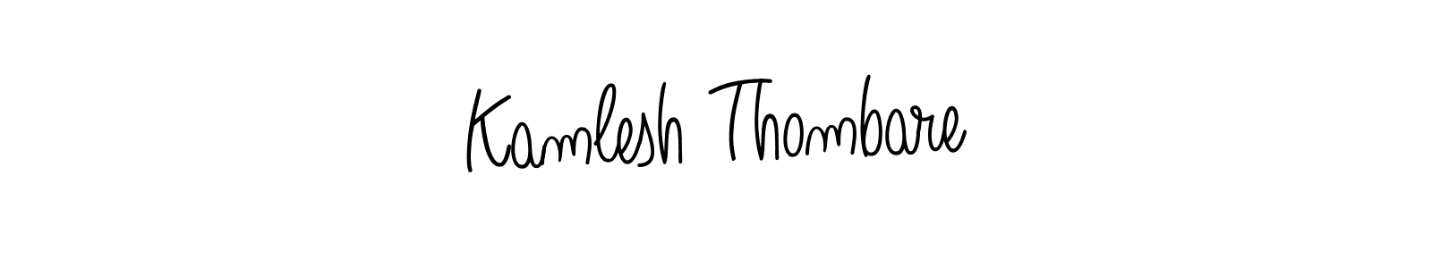 Design your own signature with our free online signature maker. With this signature software, you can create a handwritten (Angelique-Rose-font-FFP) signature for name Kamlesh Thombare. Kamlesh Thombare signature style 5 images and pictures png