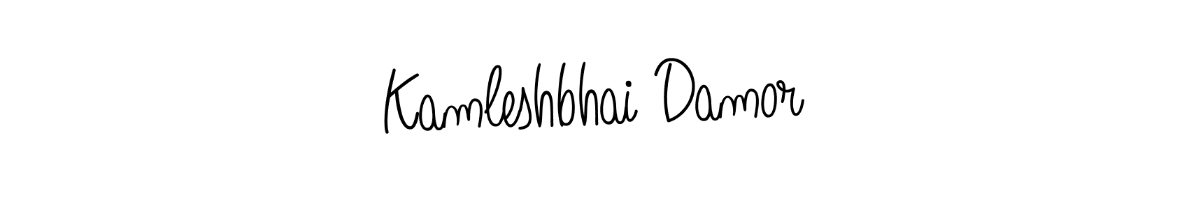 Create a beautiful signature design for name Kamleshbhai Damor. With this signature (Angelique-Rose-font-FFP) fonts, you can make a handwritten signature for free. Kamleshbhai Damor signature style 5 images and pictures png