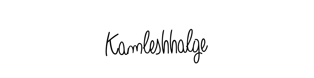 Use a signature maker to create a handwritten signature online. With this signature software, you can design (Angelique-Rose-font-FFP) your own signature for name Kamleshhalge. Kamleshhalge signature style 5 images and pictures png